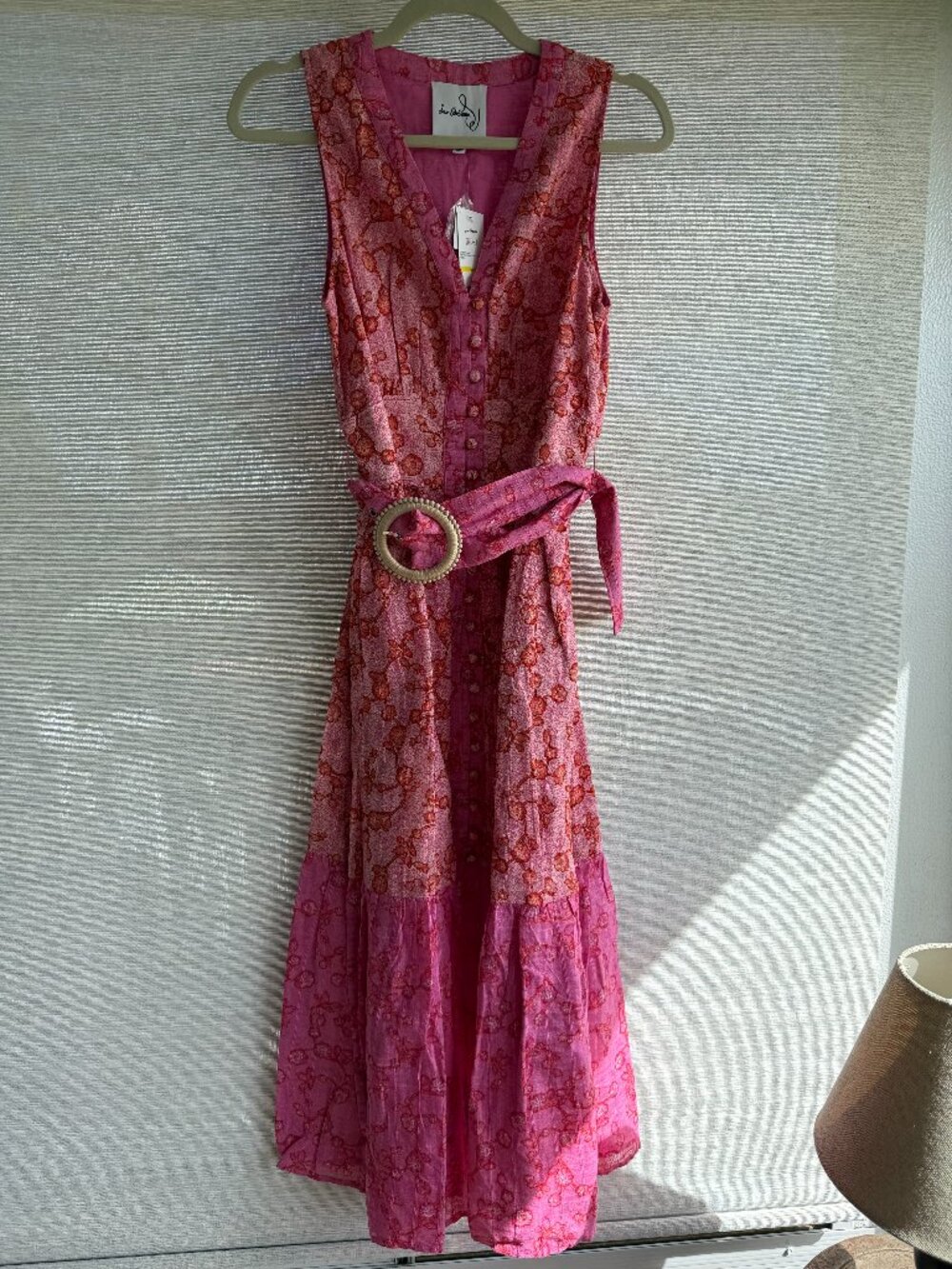 Maxi Sun Dress with Chunky Belt